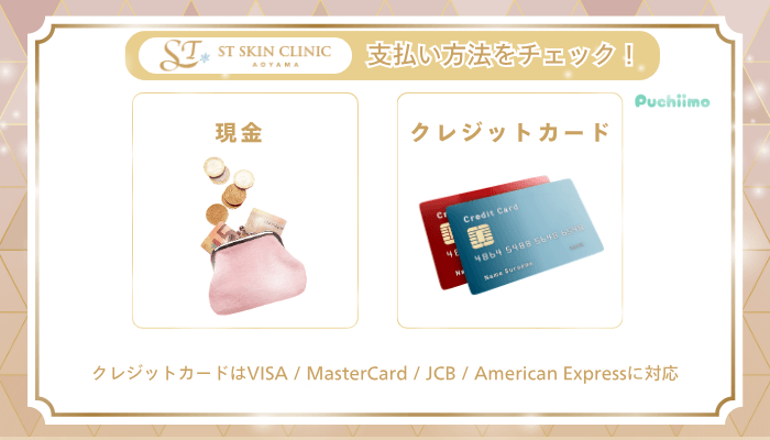 STスキンクリニック青山肌育治療支払い方法