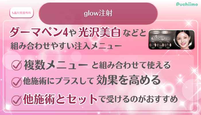 品川美容外科美肌治療glow注射