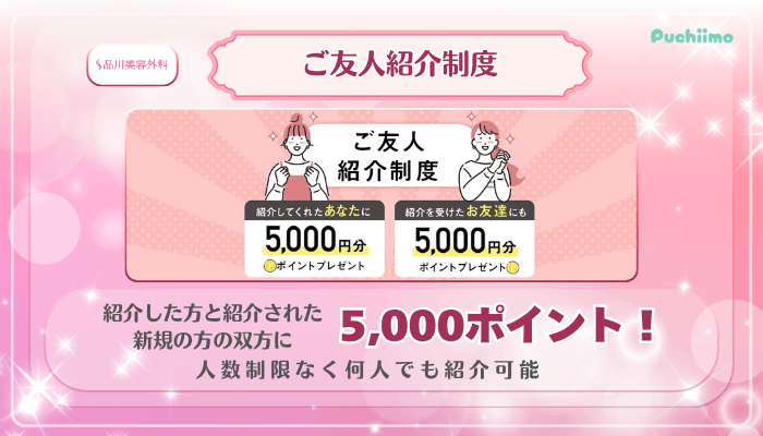 品川美容外科美肌治療ご友人紹介制度