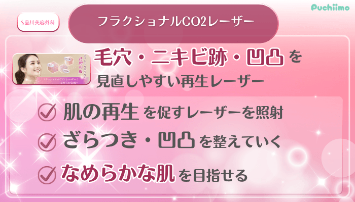 品川美容外科美肌治療フラクショナルCO2レーザー
