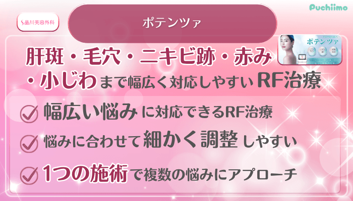 品川美容外科美肌治療ポテンツァ