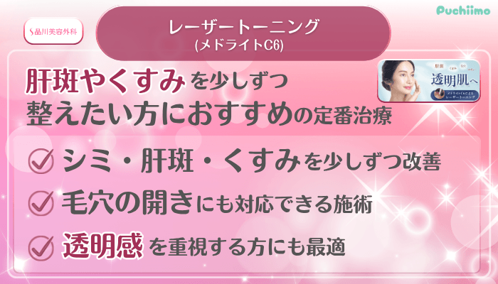 品川美容外科美肌治療レーザートーニング