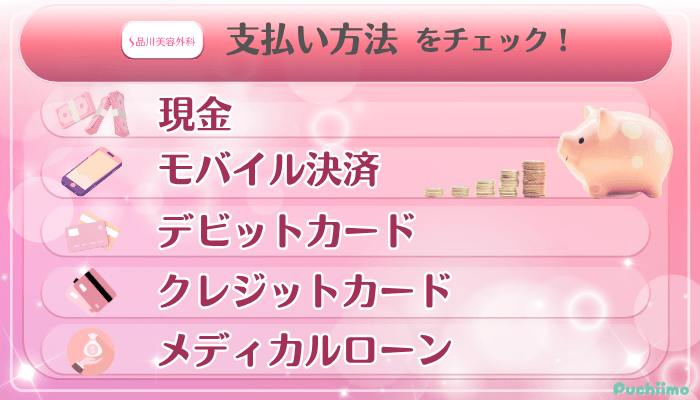 品川美容外科美肌治療支払い方法