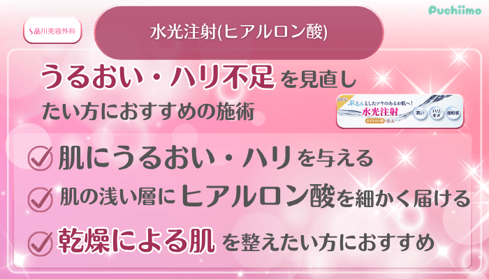 品川美容外科美肌治療水光注射ヒアルロン酸