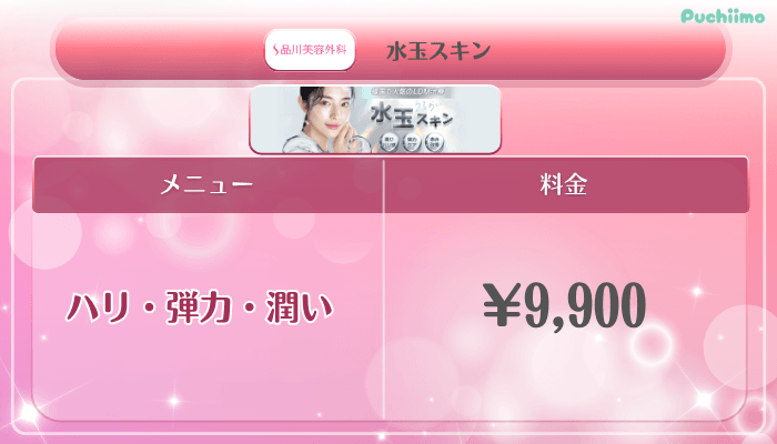 品川美容外科美肌治療水玉スキン料金
