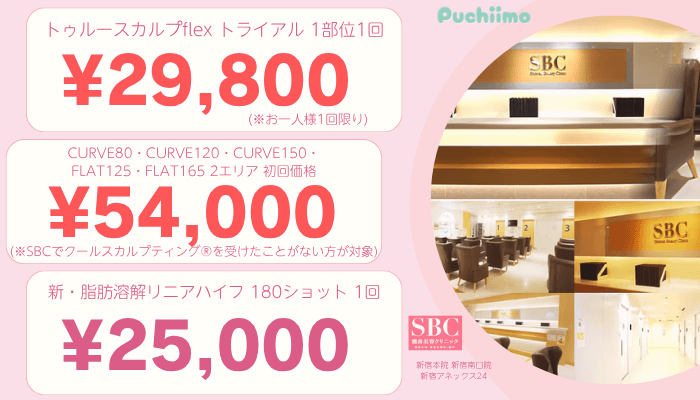 SBC新宿医療痩身比較料金