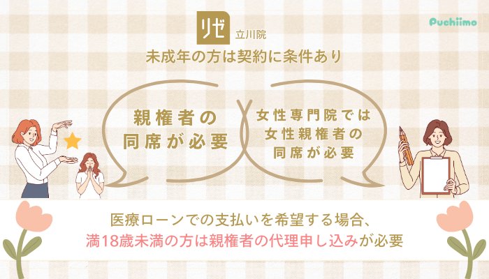 リゼクリニック立川医療脱毛未成年の方