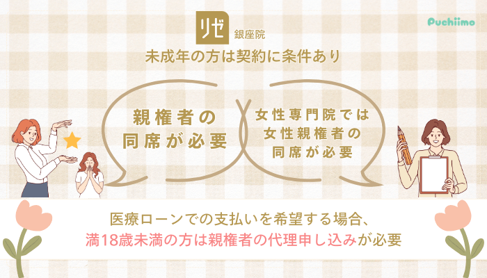 リゼクリニック銀座医療脱毛未成年の方