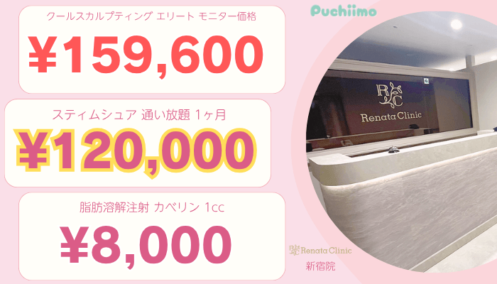 レナータクリニック新宿医療痩身比較料金