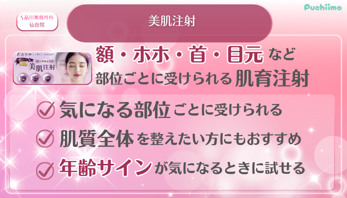 品川美容外科仙台美肌治療美肌注射