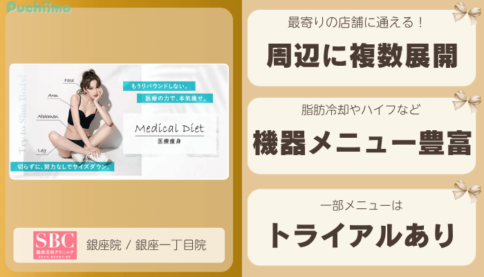 SBC有楽町医療痩身比較