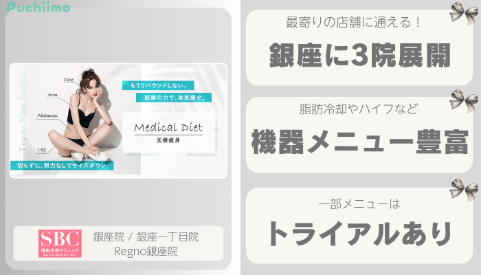 SBC銀座医療痩身比較