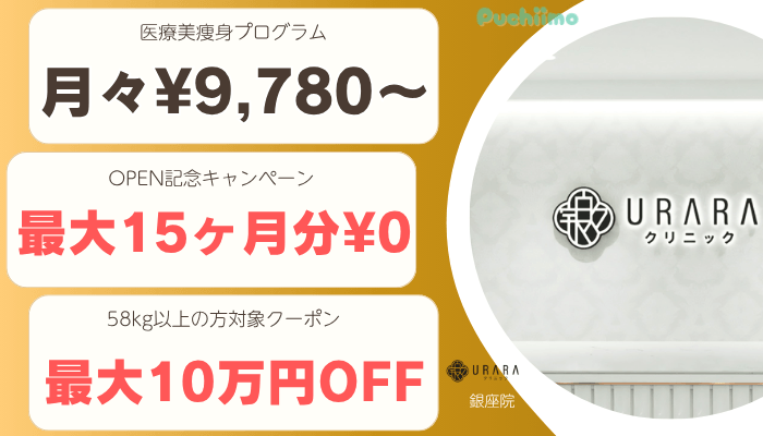 URARAクリニック有楽町医療痩身比較料金