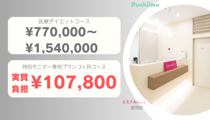 エミナルクリニック銀座医療痩身比較料金