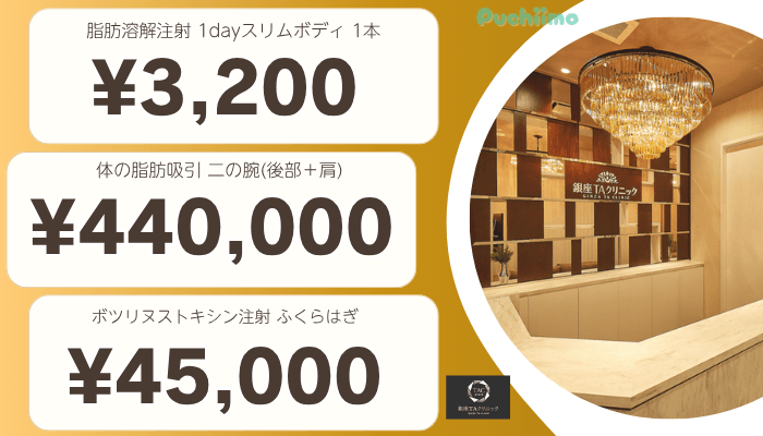 銀座TAクリニック有楽町医療痩身比較料金