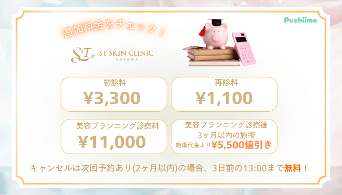 STスキンクリニック青山ヴェルベットスキン追加料金