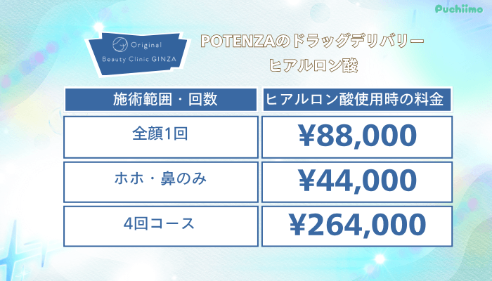 Original-Beauty-Clinic-GINZAヒアルロン酸POTENZA料金